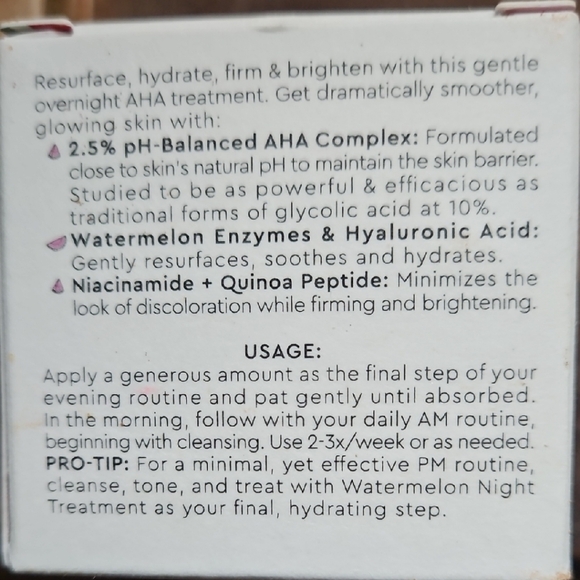 💥Sale💥NIB Glow Recipe Watermelon Glow AHA Night Treatment - Picture 3 of 4